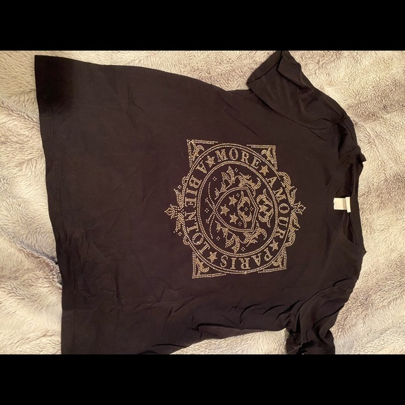 H & M graphic tee with gold beading. NWOT small - Picture 3 of 5